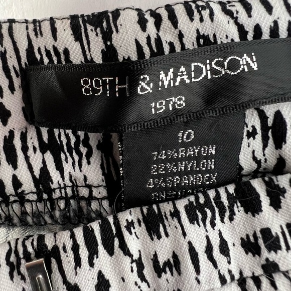 89th & MADISON BLACK AND WHITE CAPRIS size 10 - Picture 6 of 7